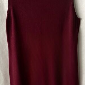 Liz Claiborne Elegant Burgundy Sleeveless Dress L